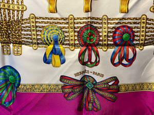 Vintage Les Rubans du Cheval 100% Silk Scarf 50% off!  Only 1x Available