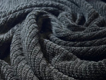 Load image into Gallery viewer, Black 94% Polyester 5% Rayon 1% Elastane Chenille  Price per METRE
