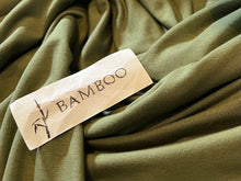 Load image into Gallery viewer, Lichen Green 95% Bamboo 5% Spandex Knit.    1/4 Meter Price