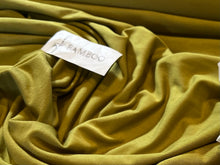 Load image into Gallery viewer, Dark chartreuse 95% Bamboo 5% Spandex Knit.    1/4 Meter Price