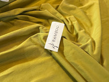 Load image into Gallery viewer, Dark chartreuse 95% Bamboo 5% Spandex Knit.    1/4 Meter Price