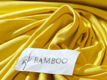Load image into Gallery viewer, Sunshine Yellow 95% Bamboo 5% Spandex Knit.    1/4 Meter Price