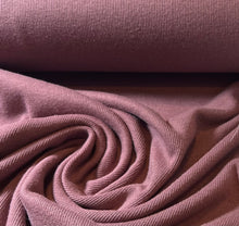 Load image into Gallery viewer, Dusty Rose 68% Bamboo 28% cotton 4% spandex rib knit.  1/4 Metre Price