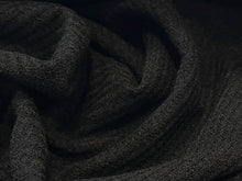 Load image into Gallery viewer, Black Waffle Knit 96% Bamboo Rayon 4% Spandex Knit    PRICE PER METRE