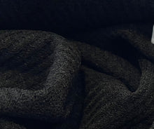 Load image into Gallery viewer, Black Waffle Knit 96% Bamboo Rayon 4% Spandex Knit    PRICE PER METRE