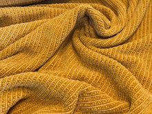 Load image into Gallery viewer, Goldenrod 94% Polyester 5% Rayon 1% Elastane Chenille  Price per METRE
