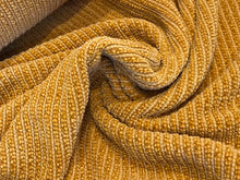 Load image into Gallery viewer, Goldenrod 94% Polyester 5% Rayon 1% Elastane Chenille  Price per METRE