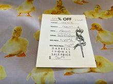 Load image into Gallery viewer, #1662 Designer Chicks on Lavender Crepe de Chine 100% Silk Remnants