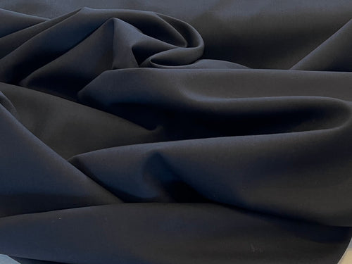 Black  100% Wool Gabardine     1/4 Metre Price