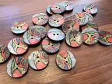 Load image into Gallery viewer, Picasso Coconut Shell Button.    Price per Button