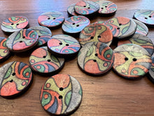 Load image into Gallery viewer, Picasso Coconut Shell Button.    Price per Button