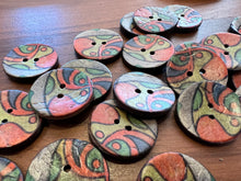Load image into Gallery viewer, Picasso Coconut Shell Button.    Price per Button