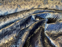 Load image into Gallery viewer, Steel Blue &amp; Silver Floral Matelasse.   1/4 Metre Price