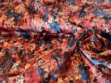 Load image into Gallery viewer, Blue &amp;  Dark Rose Shirting 100% Cotton.   1/4 Metre Price
