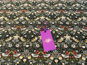 Strawberry Thief - Green Liberty of London Tana Lawn 100% Cotton.    1/4 Meter Price