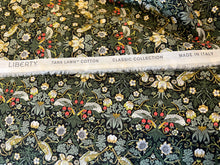 Load image into Gallery viewer, Strawberry Thief - Green Liberty of London Tana Lawn 100% Cotton.    1/4 Meter Price