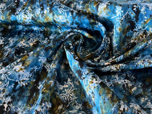 Load image into Gallery viewer, Blue &amp; Green Abstract Shirting 100% Cotton.   1/4 Metre Price