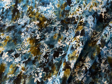 Load image into Gallery viewer, Blue &amp; Green Abstract Shirting 100% Cotton.   1/4 Metre Price