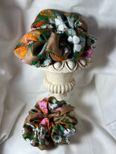 Load image into Gallery viewer, Vintage Floral 100% Silk  Scrunchie