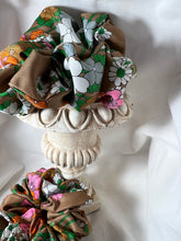Load image into Gallery viewer, Vintage Floral 100% Silk  Scrunchie