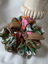 Load image into Gallery viewer, Vintage Floral 100% Silk  Scrunchie