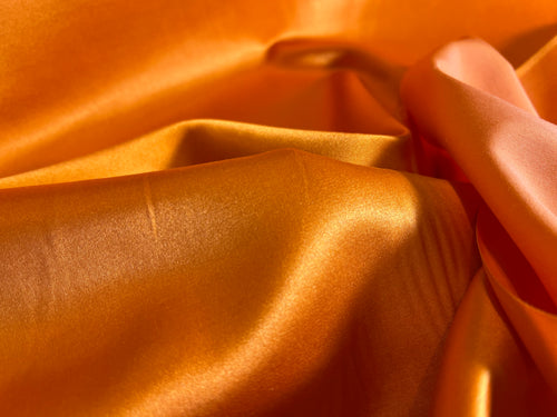Tangerine Orange Radiance 55% Cotton 45% Silk.  1/4 Metre Price