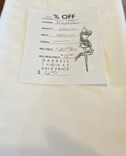 Load image into Gallery viewer, #1397 White Cotton Sateen 97% Cotton 3% Spandex Remnant