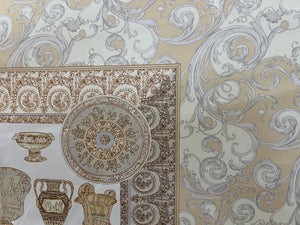 # Designer Tan & Gold 100% Cotton Panel       Price per Panel