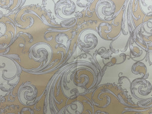 # Designer Tan & Gold 100% Cotton Panel       Price per Panel
