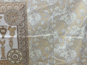# Designer Tan & Gold 100% Cotton Panel       Price per Panel