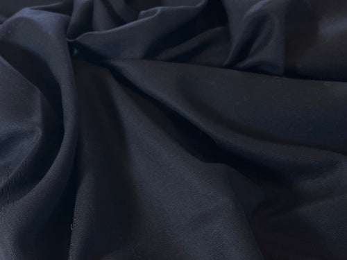 Designer Jet Black Lightweight 100% Cashmere.   1/4 Metre Price