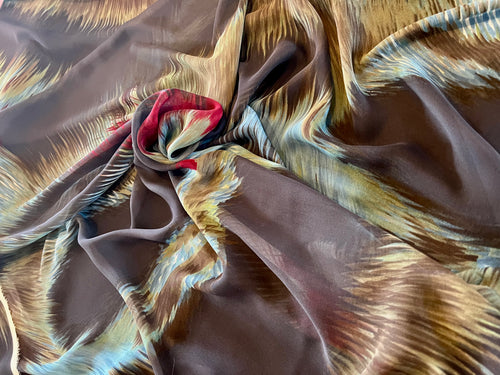 Northern Lights  100% Silk Georgette     1/4 Metre Price