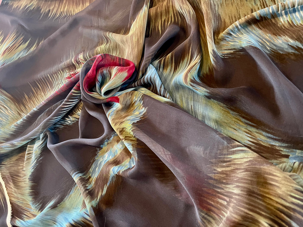 Northern Lights  100% Silk Georgette     1/4 Metre Price