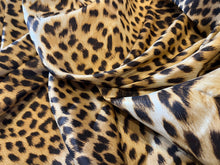 Load image into Gallery viewer, #1406 Designer Exclusive Leopard 100% Silk  100% Silk Remnant