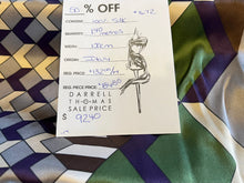 Load image into Gallery viewer, #1672 Grey Purple &amp; Tan Geometric 100% Silk Charmeuse Remnant