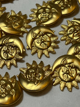 Load image into Gallery viewer, Gold Sun &amp; Moon Metal Button    Price per Button