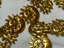 Load image into Gallery viewer, Gold Sun &amp; Moon Metal Button    Price per Button