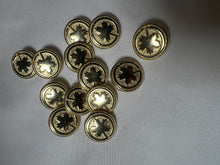 Load image into Gallery viewer, Gold Canadian Maple Leaf Button Button