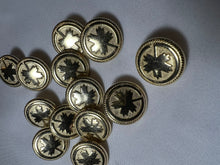 Load image into Gallery viewer, Gold Canadian Maple Leaf Button Button