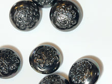 Load image into Gallery viewer, Vintage Black Glossy Coat of Arms Shank Button