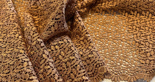 Load image into Gallery viewer, Exclusive Caramel Double Scalloped Lace 59% Nylon 41% Rayon.  1/4 Metre Price