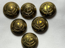 Load image into Gallery viewer, Genuine Vintage Canadian Postal Corps 25mm - 1911-1961 Brass Military uniform Buttons