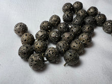Load image into Gallery viewer, Vintage Victorian Brass Filagree Ball Buttons