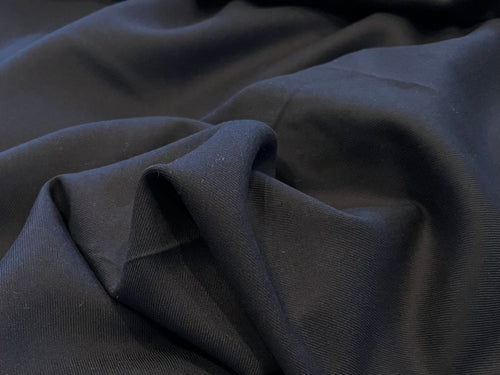 Midnight Navy Lightweight 100% Wool Gabardine  1/4 Metre Price
