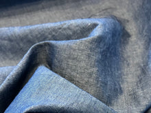 Load image into Gallery viewer, Exclusive Denim Look 100% Lightweight Linen.   1/4 Metre Price
