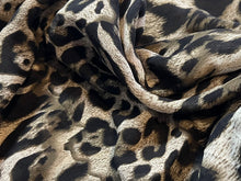 Load image into Gallery viewer, #1682 Exclusive Wild Brown Leopard 100% Silk Crepe de Chine Remnant