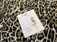 Load image into Gallery viewer, #1682 Exclusive Wild Brown Leopard 100% Silk Crepe de Chine Remnant