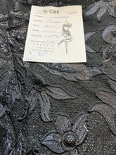 Load image into Gallery viewer, #1684 Navy Blue &amp; Silver Floral Matelasse Remnant