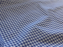 Load image into Gallery viewer, Shades of Blue Gingham Italian 100% Cotton Shirting    1/4 Meter Price