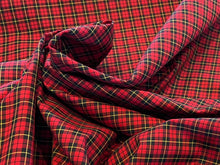 Load image into Gallery viewer, Wallace Modern Red &amp; Black Plaid Italian 100% Cotton Shirting    1/4 Meter Price